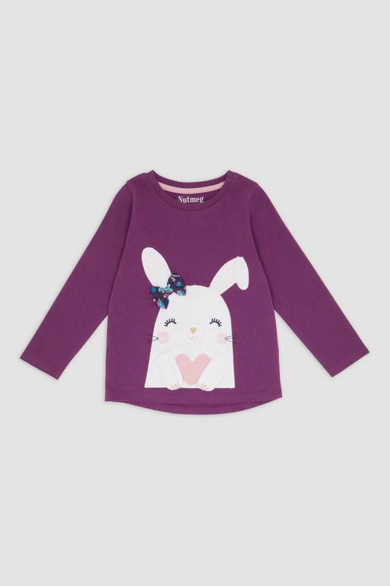 Purple Bunny Long Sleeve T-Shirt