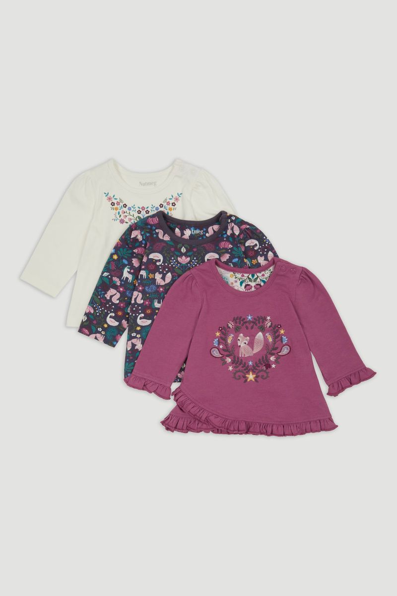 3 Pack Woodland Print T-Shirts