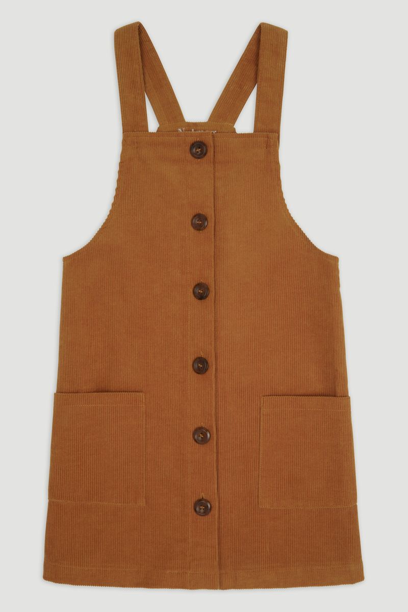 Tan Cord Pinafore Dress 3-14yrs