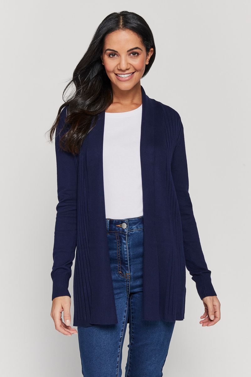 Navy Edge To Edge Cardigan