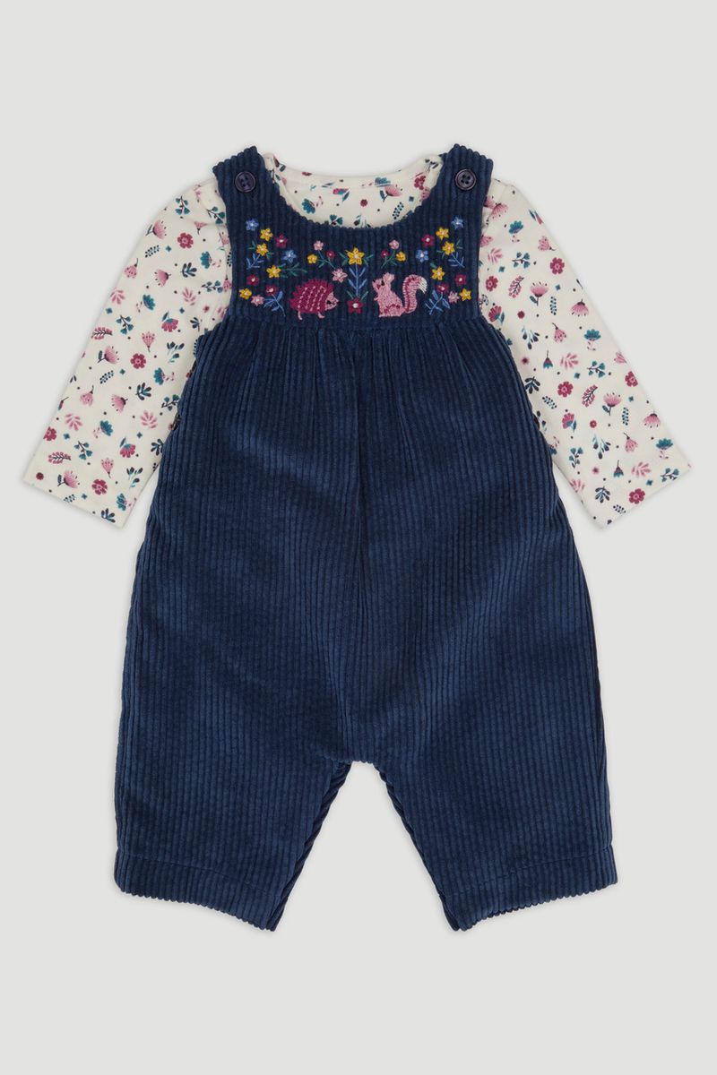 Soft Cord Dungaree set