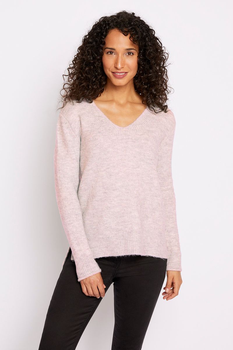 V-neck Pink Jumper