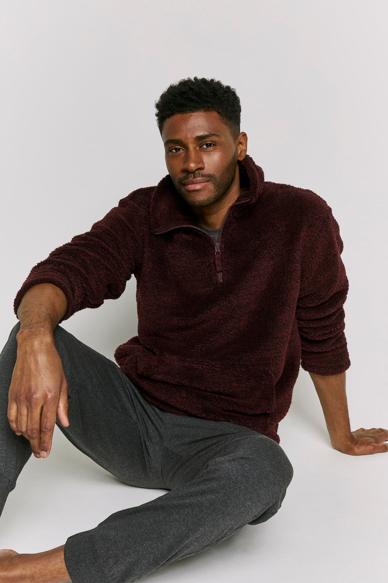Overhead Burgundy Fleece jumper