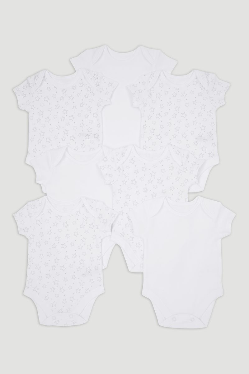 7 Pack Star Bodysuits