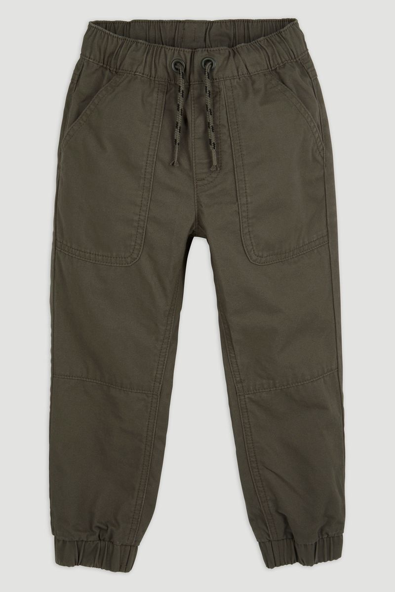 Khaki Woven Trousers