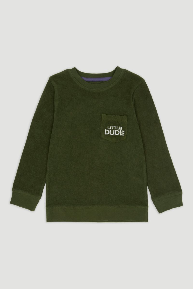 Embroidered Pocket Sweatshirt