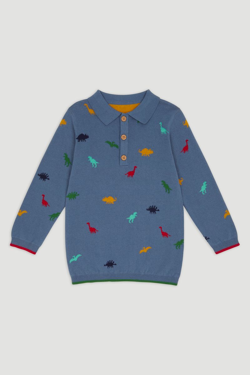 Dino Knit Polo Shirt