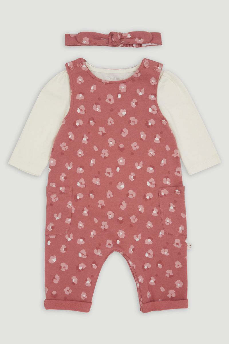 Pink Animal Dungaree Set