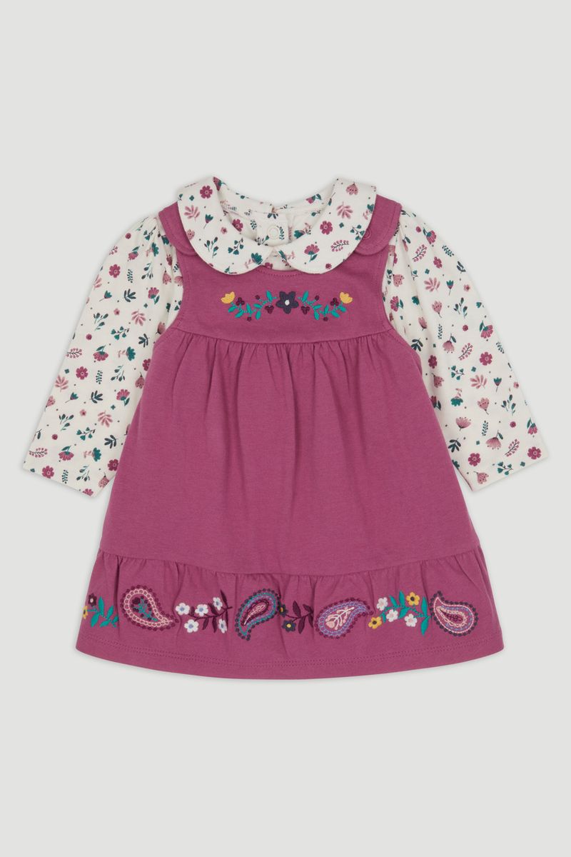 Pink Pinafore Dress set
