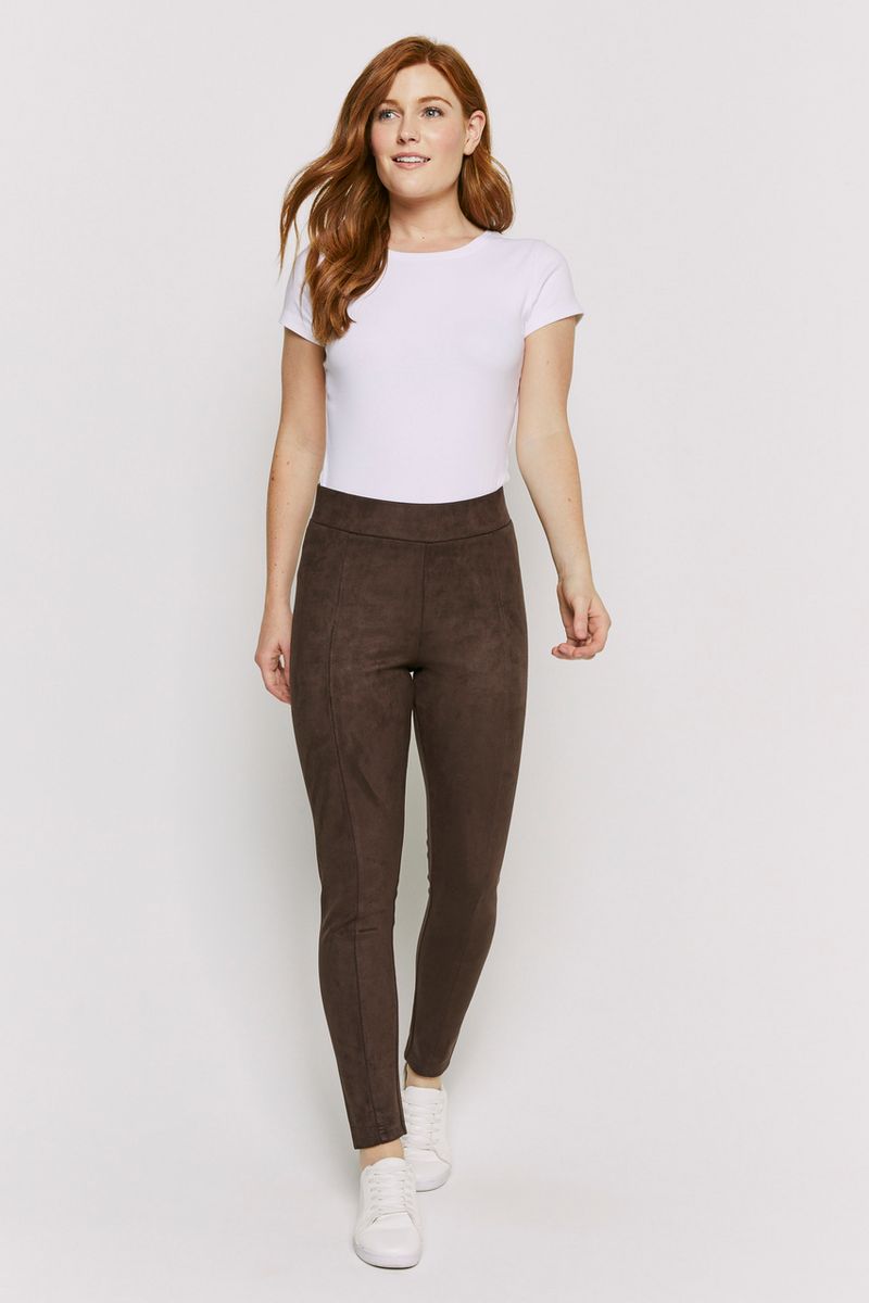 Brown Suedette Leggings