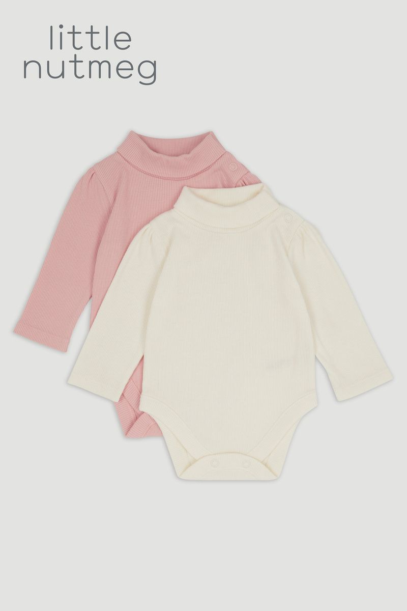 Little Nutmeg 2 Pack Turtle Neck Bodysuits