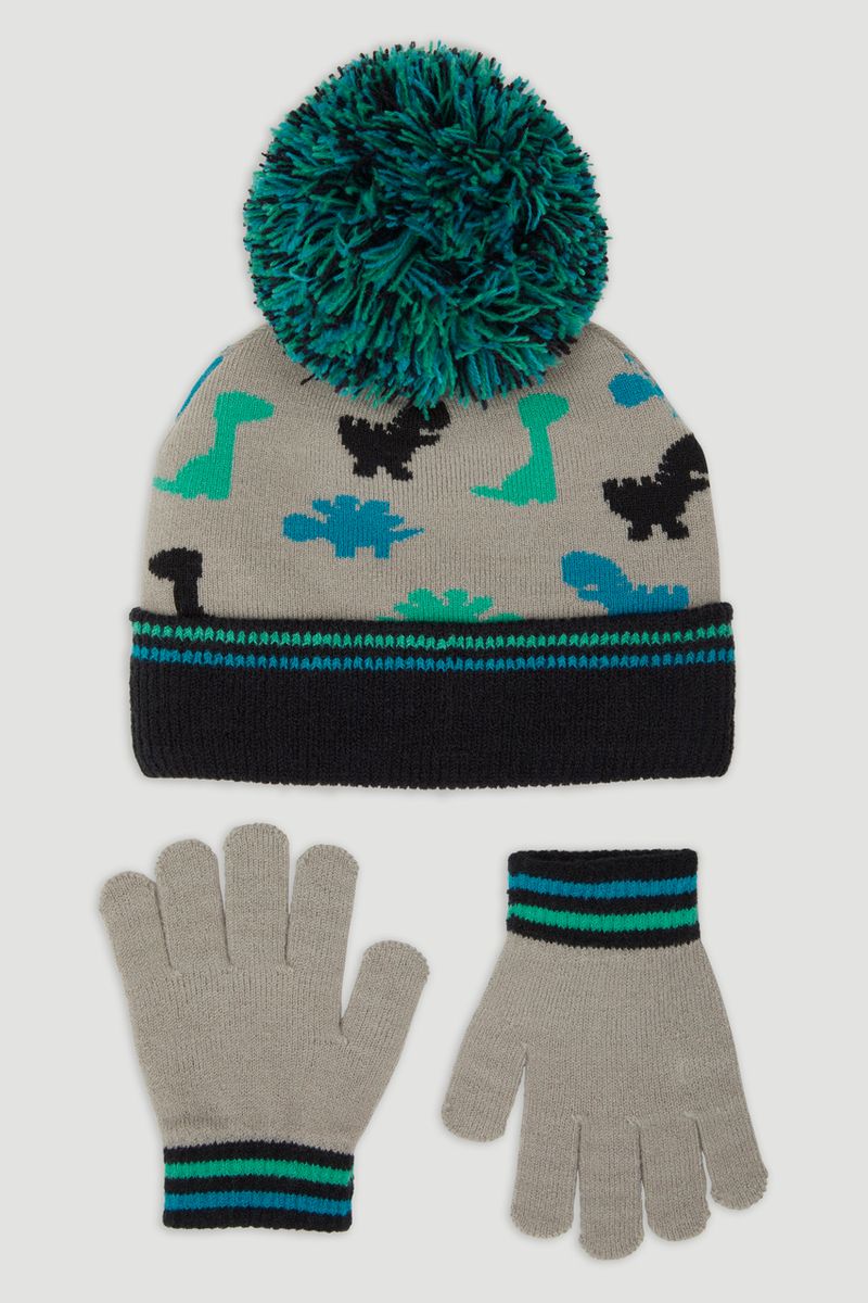 Dinosaur Hat & Gloves Set
