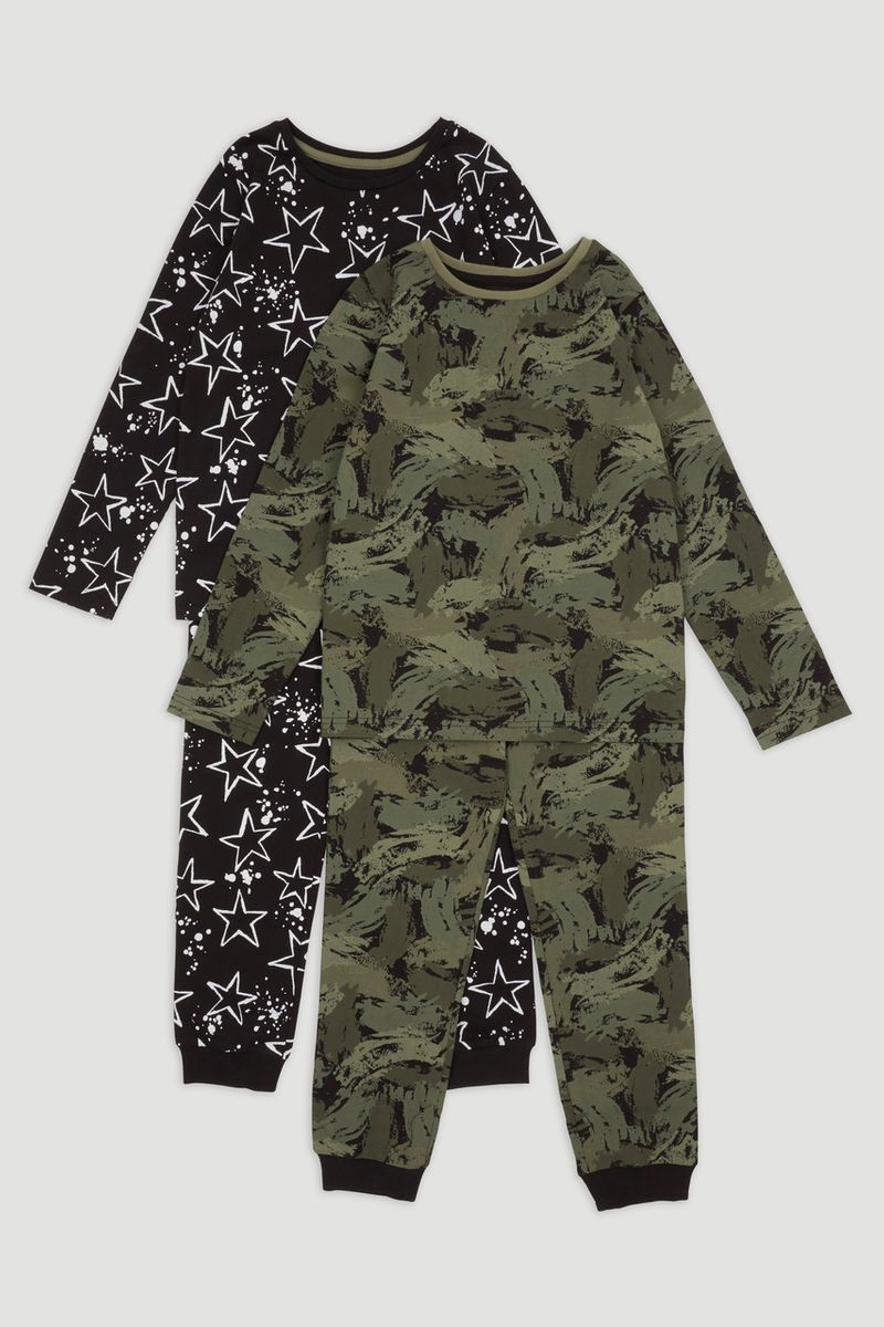 2 Pack Camo Star Pyjamas