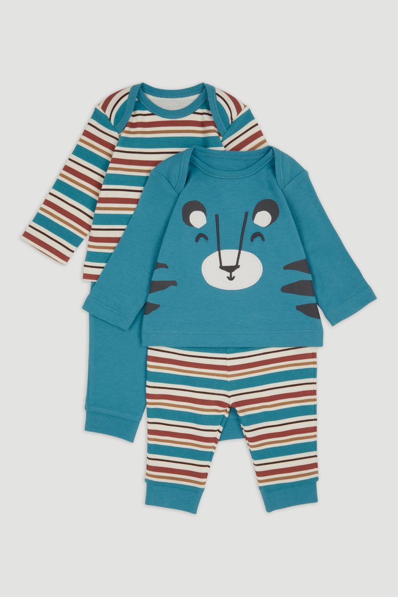 2 Pack Blue Tiger Pyjamas