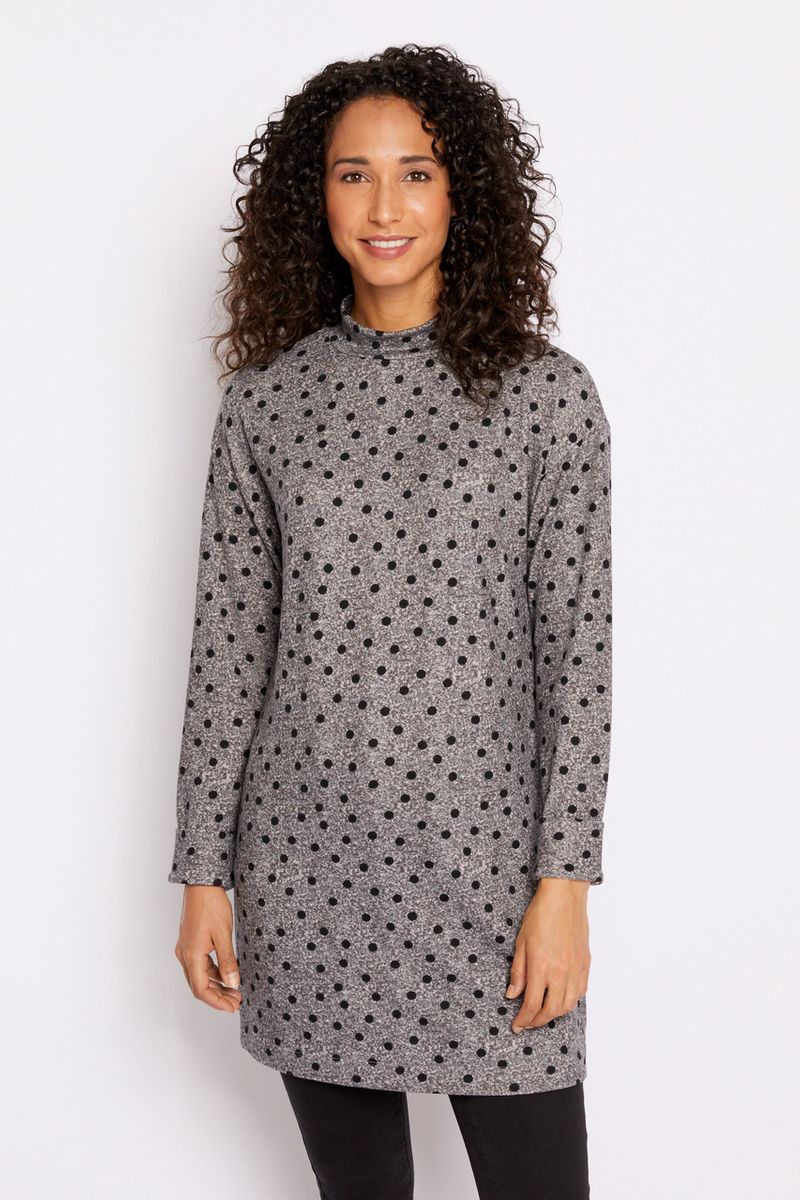 Spot Print Tunic Dress