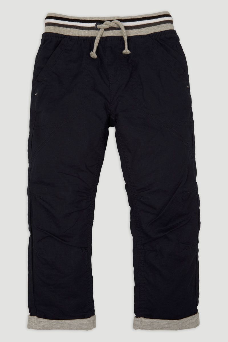 Stripe Rib Navy Trousers