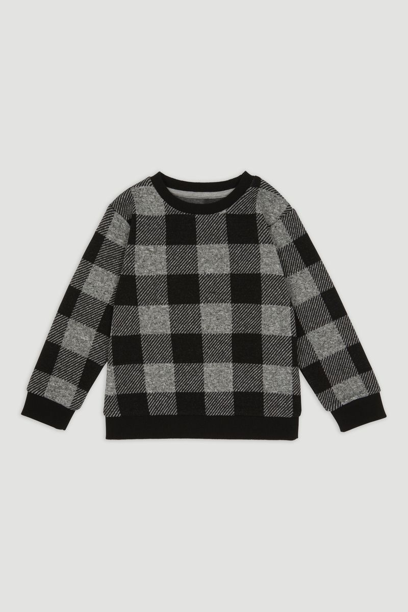 Monochrome Check Knit Jumper