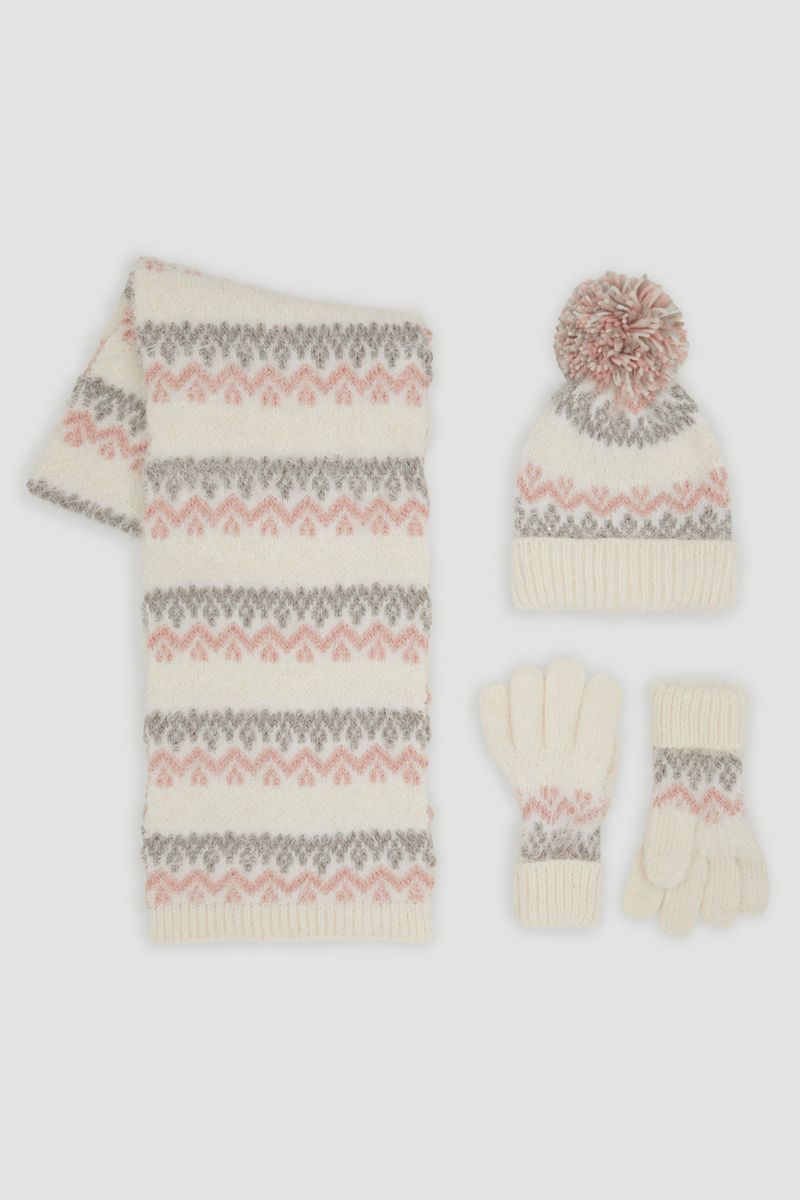 Eyelash Knit 3 Piece Scarf Set