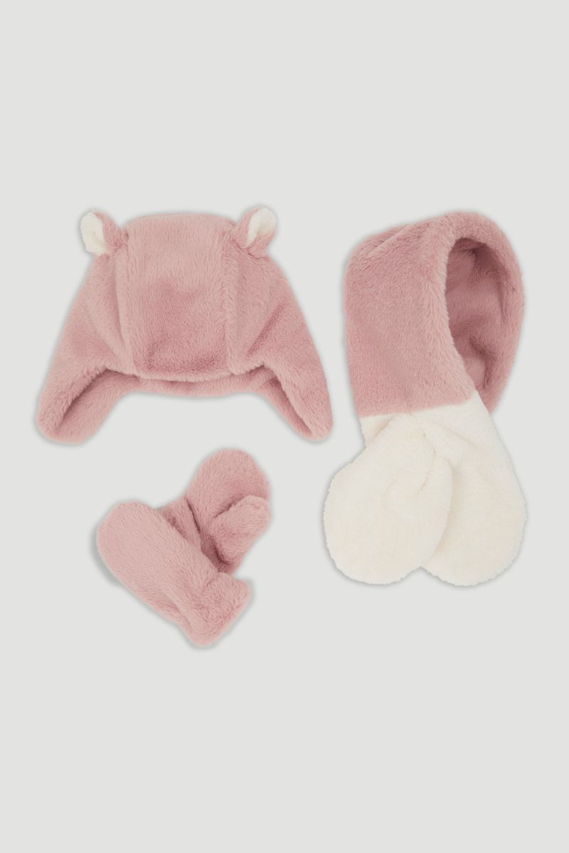 Faux Fur Fleece 3 Piece Set