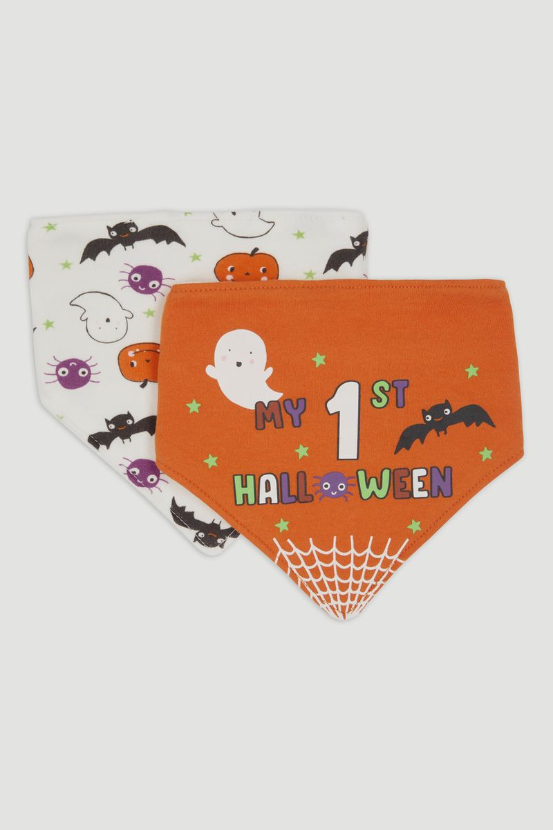2 Pack My First Halloween Bandana Bibs