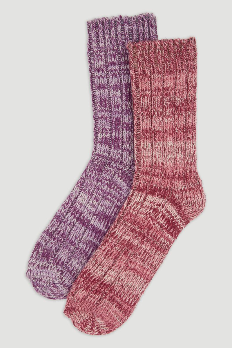 3 Pack Pink Bramble Outdoor Socks