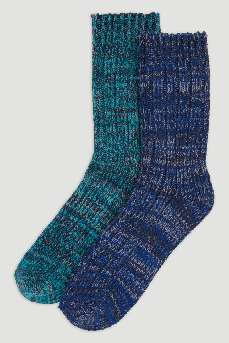 2 Pack Blue Bramble Outdoor Socks
