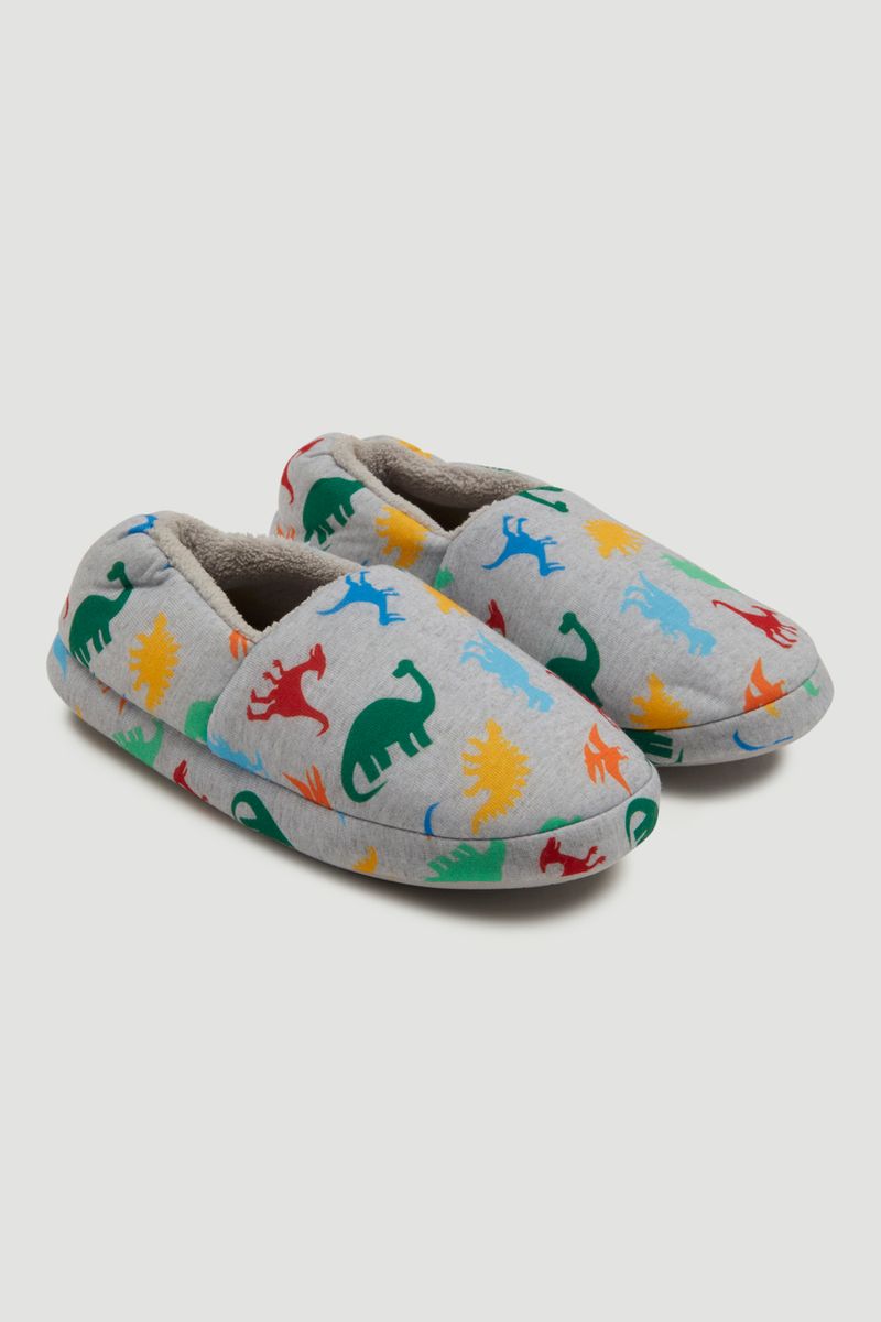 Dino Grey Marl Slippers