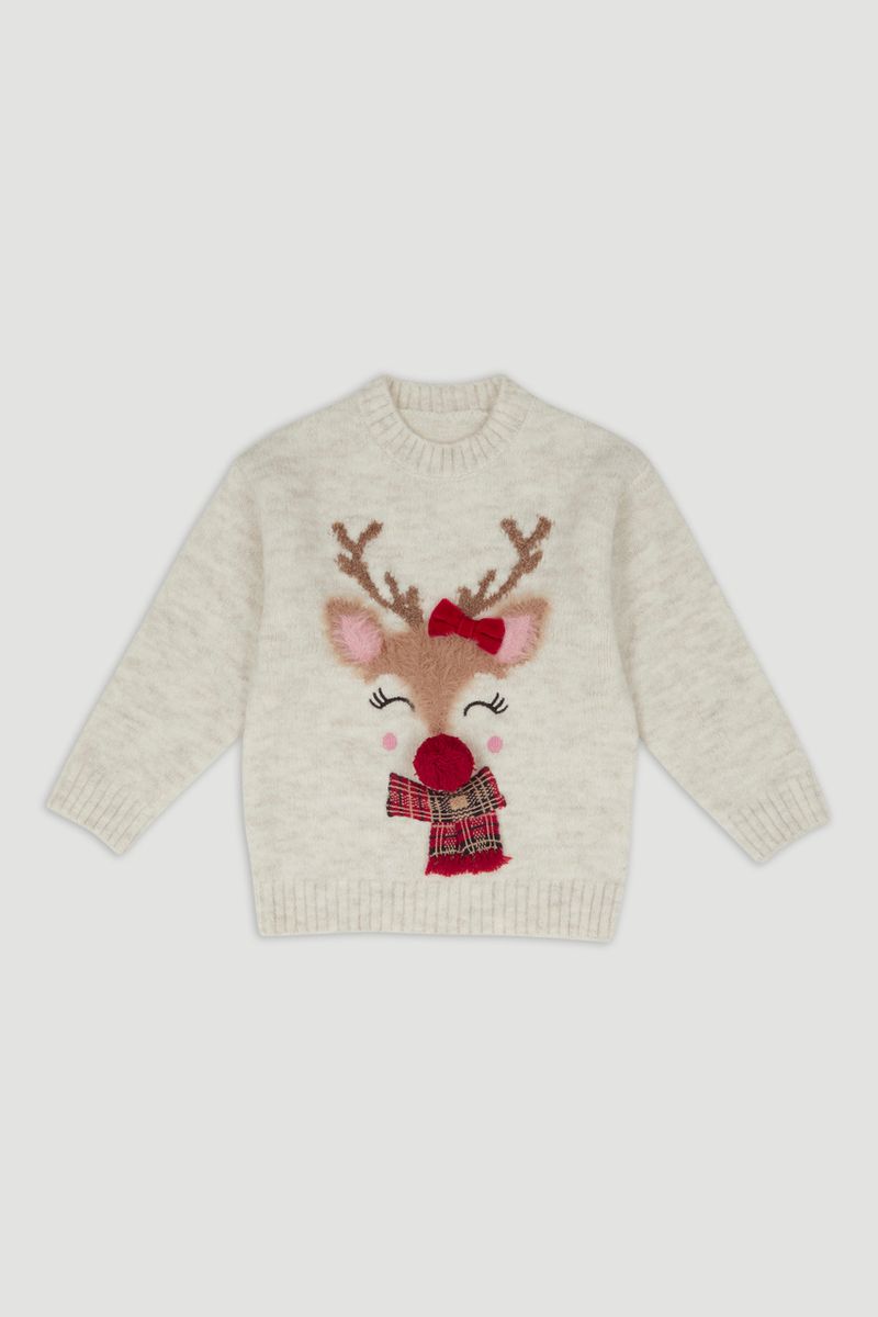 Oatmeal Reindeer Jumper