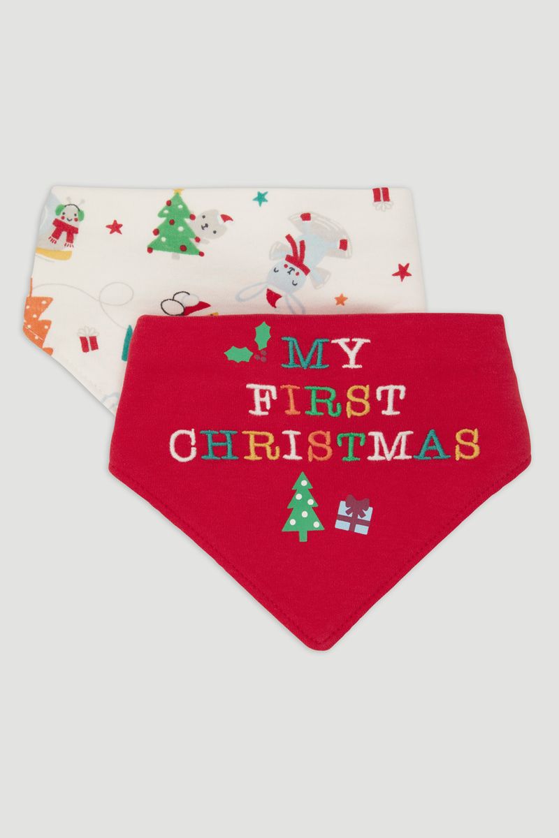 My First Christmas Bandana bibs