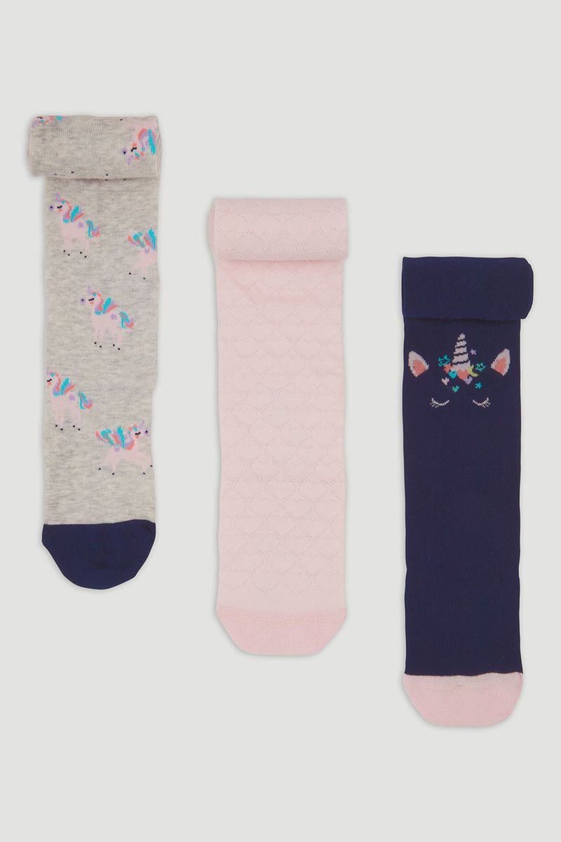 3 Pack Unicorn Tights