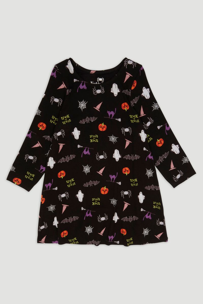 Family of Halloween Long Sleeve Swing Dress