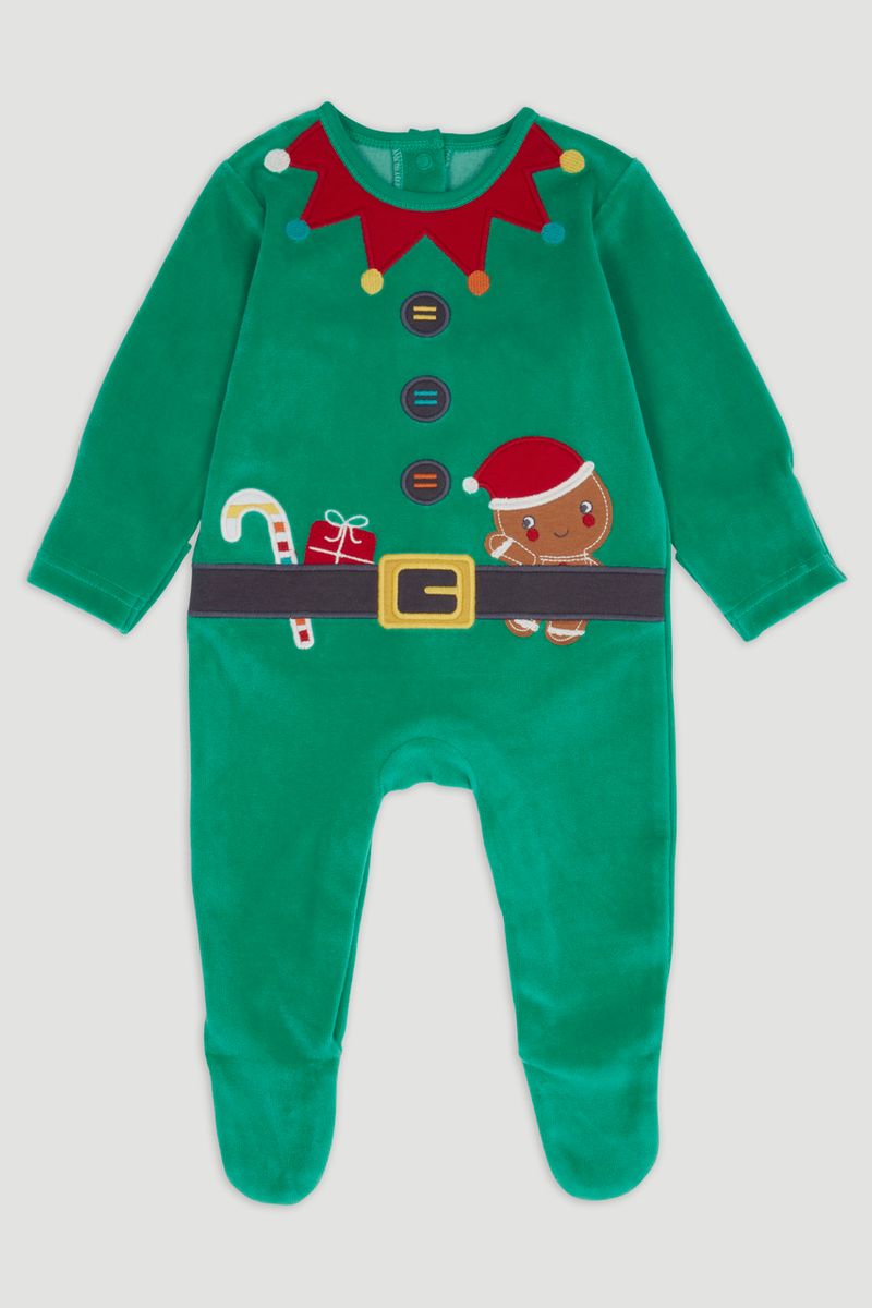 Elf Velour sleepsuit