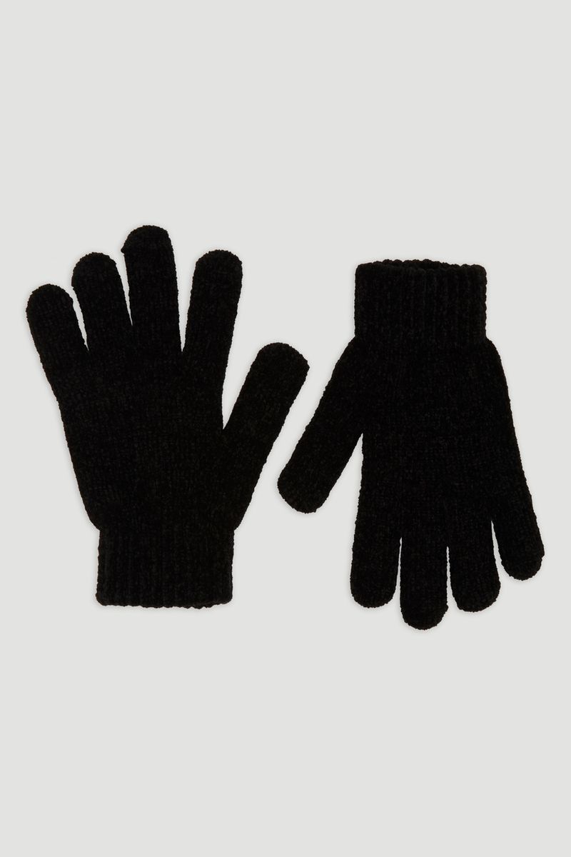 Black Chenille Gloves