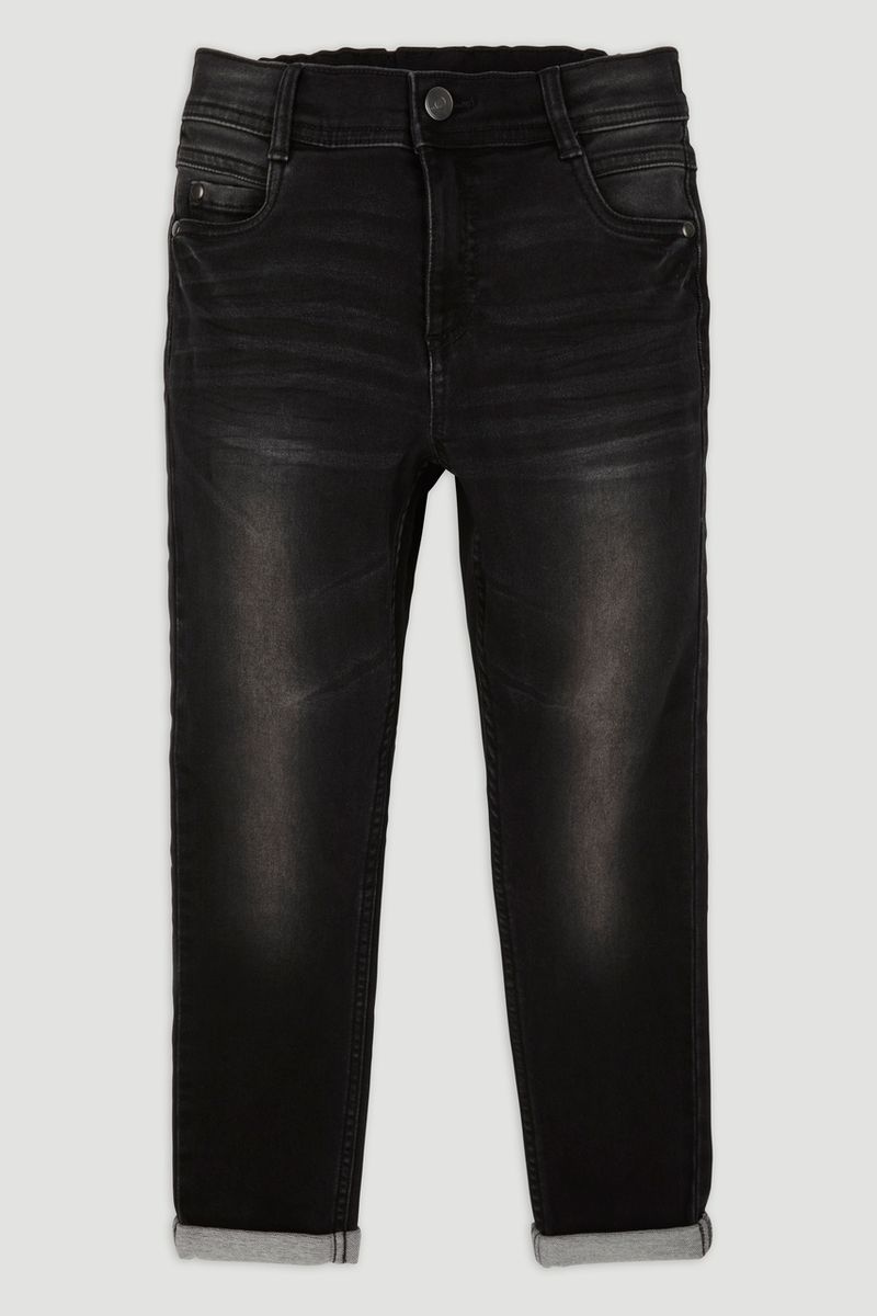 Black Elastic Back Jeans