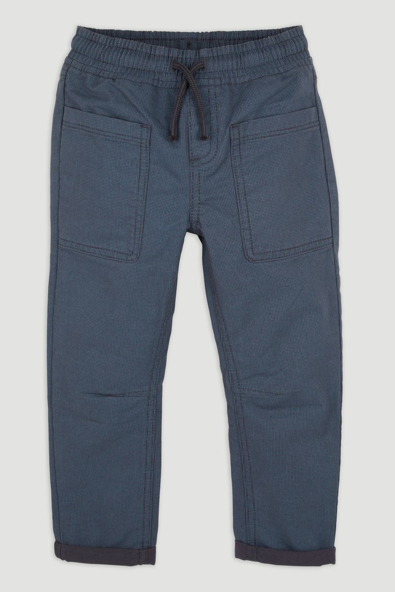 Navy Dogtooth Trousers
