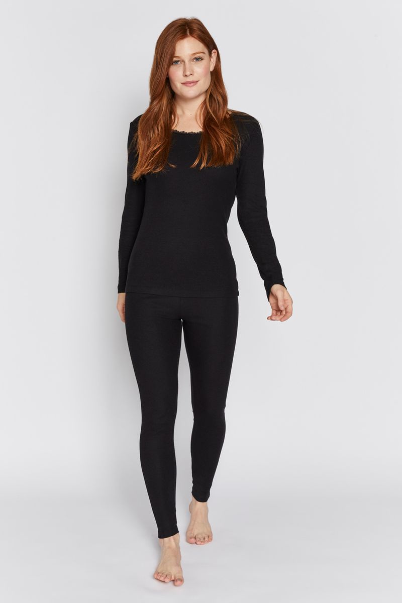 Ladies Black Thermal Bottoms