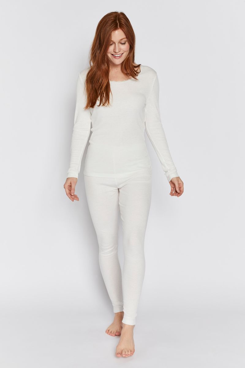 Ladies Cream Thermal Bottoms