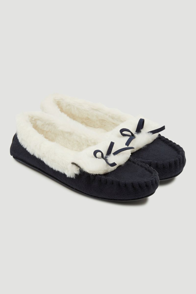 Navy Moccasins