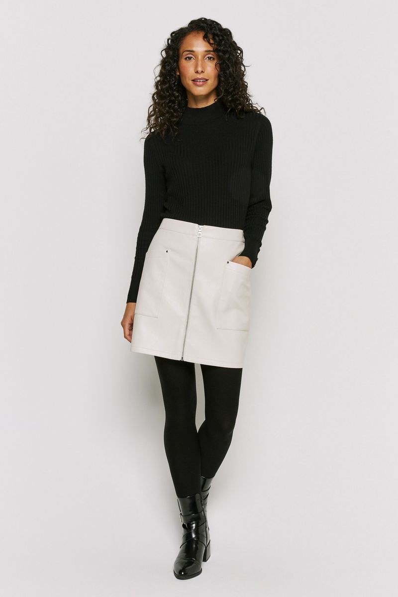 Faux Leather Mini Skirt