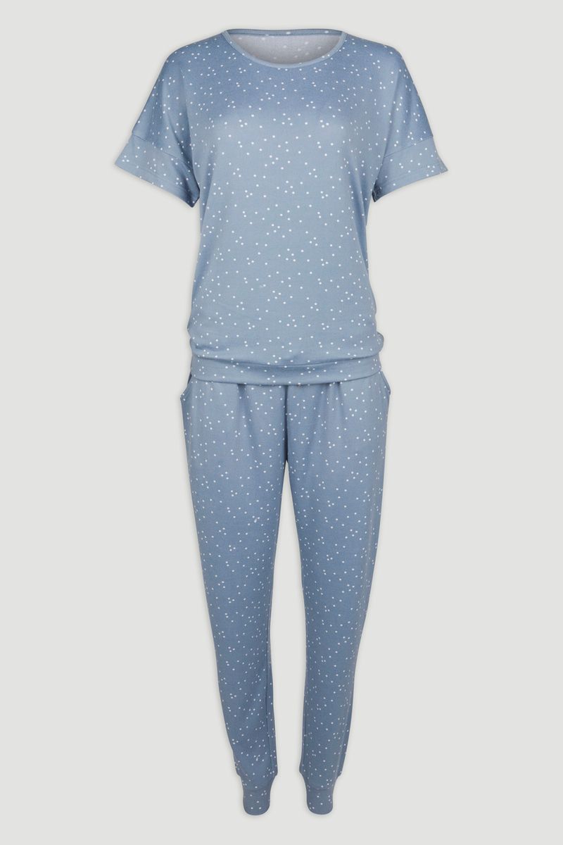 Blue Polkadot Loungewear Set