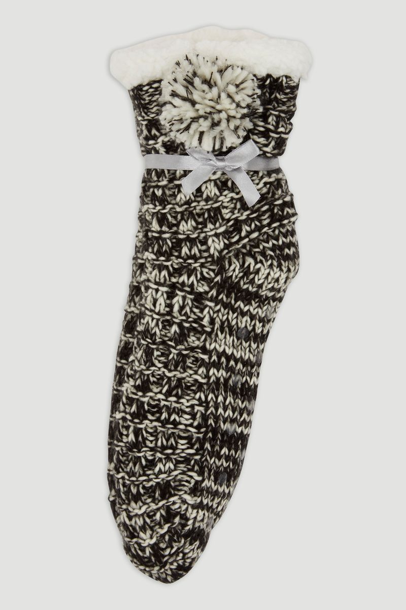 Monochrome Slipper Socks