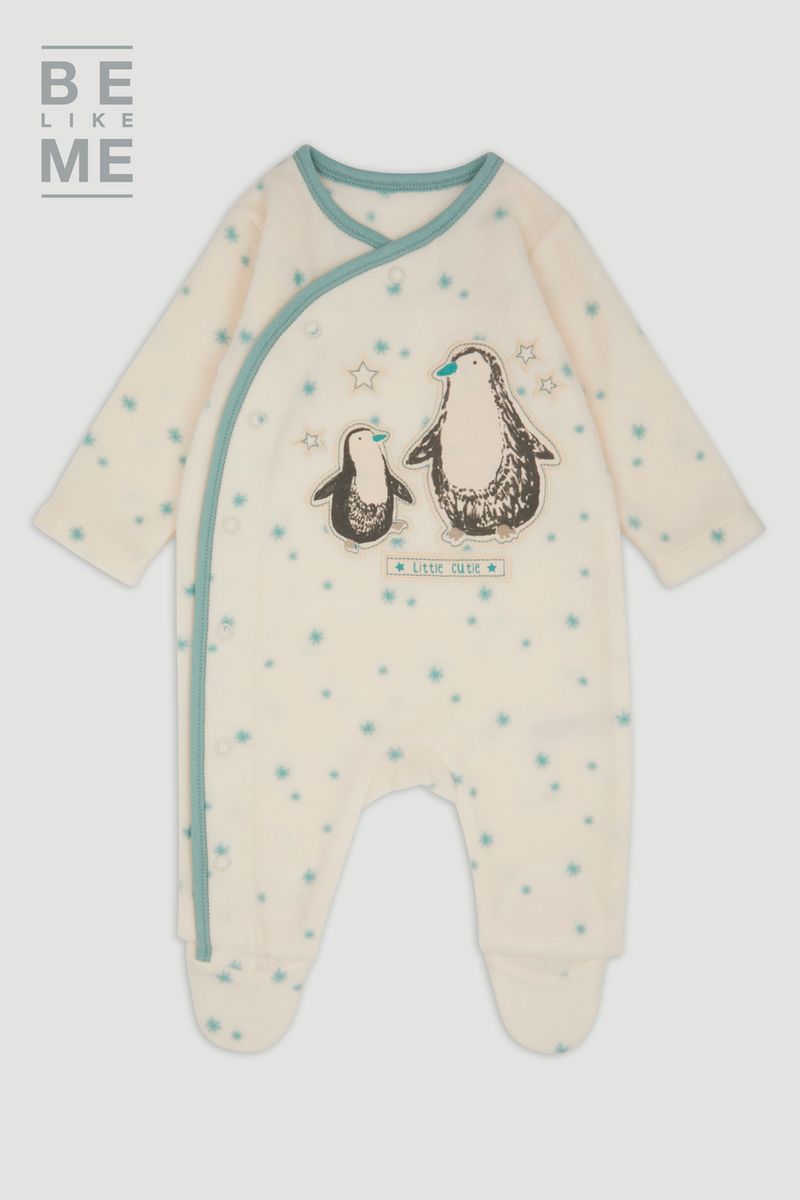 Family Of Penguin Fleece Onesie