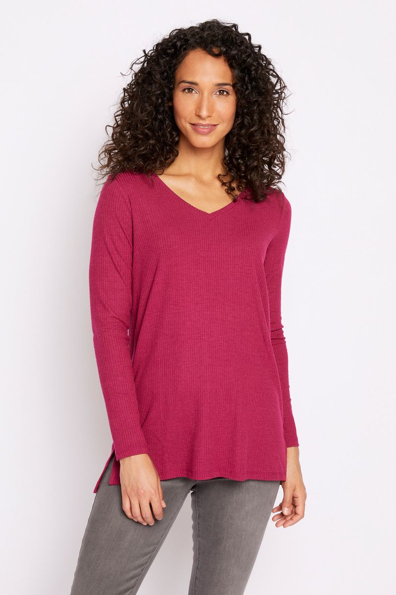 Berry Ribbed Tunic