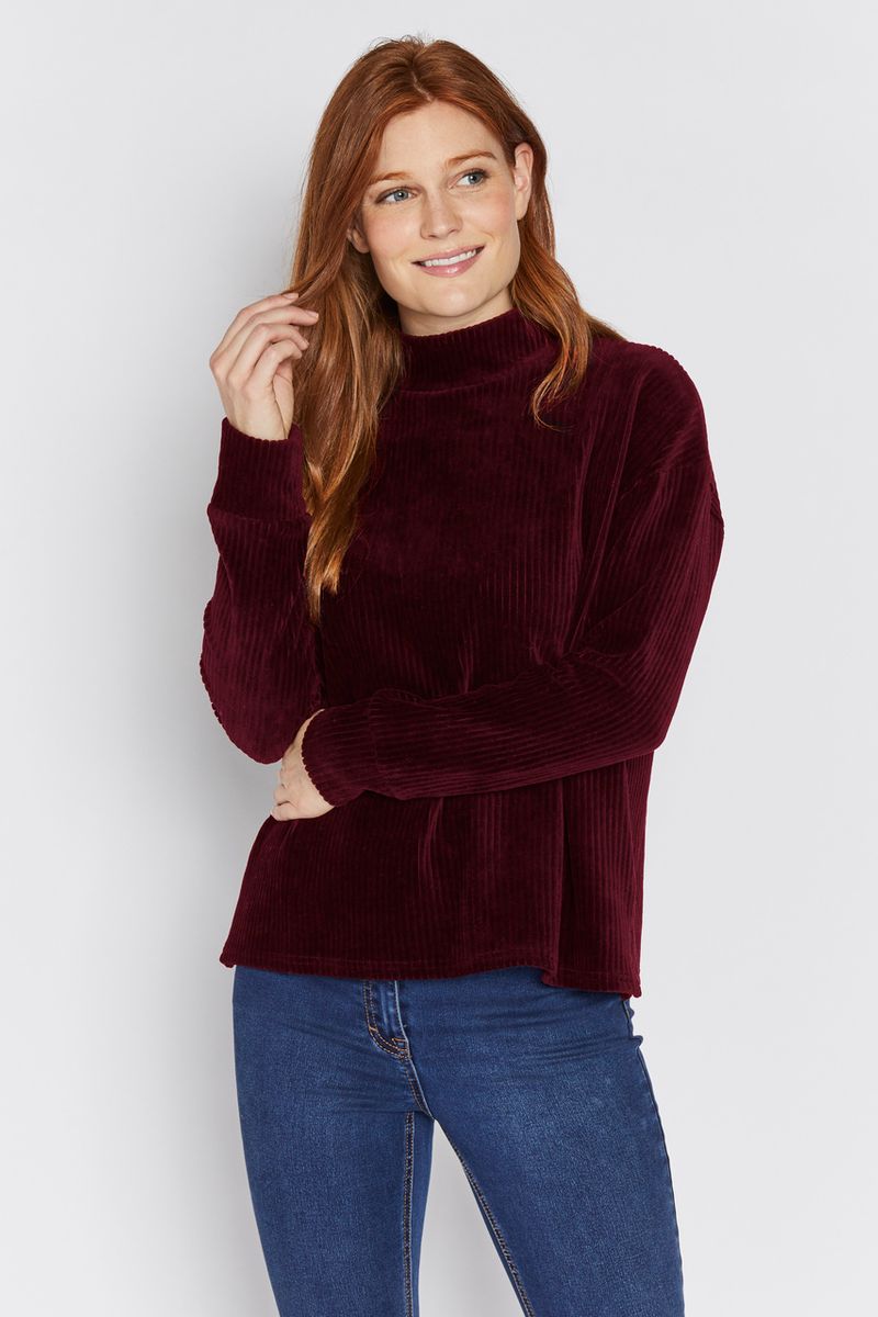 Berry Chunky Velour Jumper