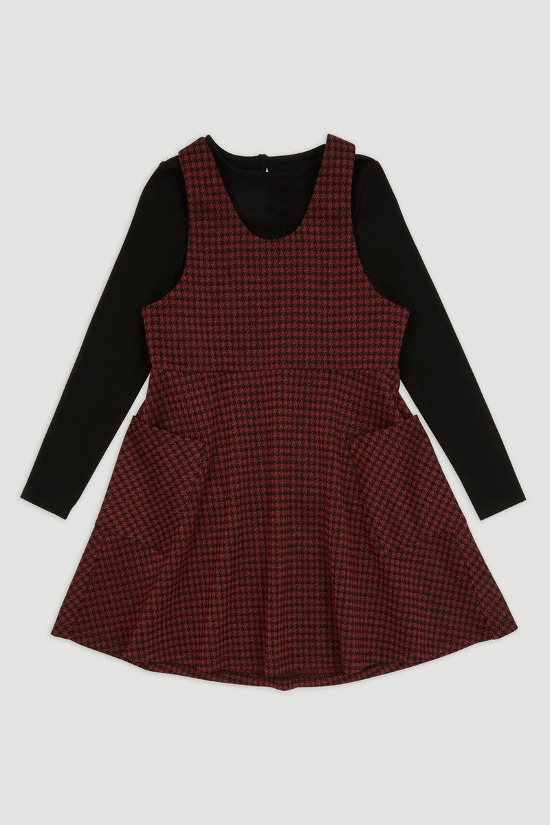Red Glitter Ponte Dress Set
