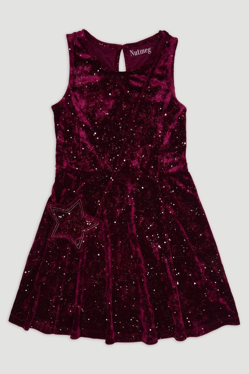 Velour Sparkle Dress & bag