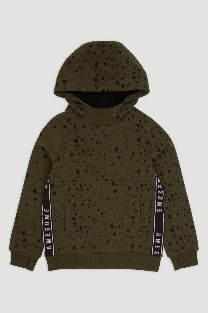 Khaki Splat Print Hoodie