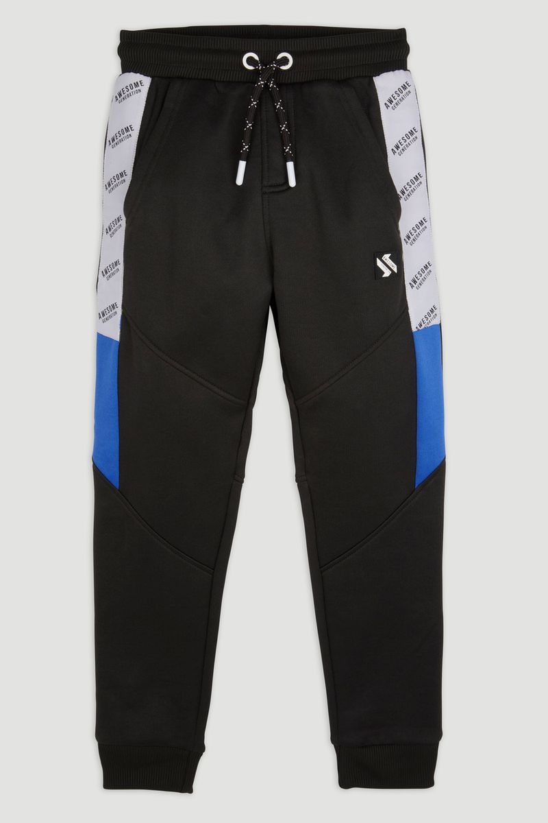 Navy Cobalt Panel Joggers
