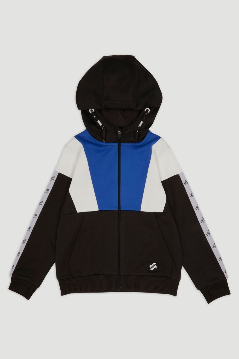 Navy Colourblock Hoodie