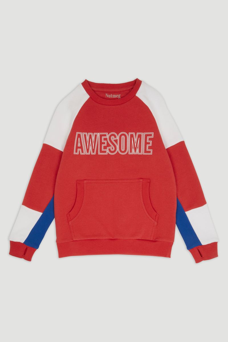 Navy Slogan Hoodie